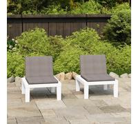 Chaise de Salon de Jardin avec Coussin Plastique Gris Patio Terrasse vidaXL