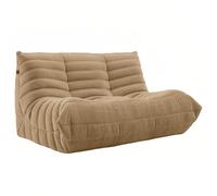 Chaise de salon en daim doux, compression complète en éponge, canapé désossé, canapé de sol paresseux pour salon et chambre à coucher, siège double