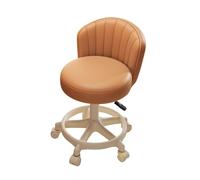 Chaise de salon réglable pour coiffeurs - Tabouret roulant avec roulettes et support dorsal - Siège rembourré épais pour la maison, le garage ou la coiffeuse - Meuble de coiffure idéal