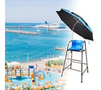 Chaise de sauvetage amovible en acier inoxydable avec parasol pour la sécurité de la plage et du parc aquatique