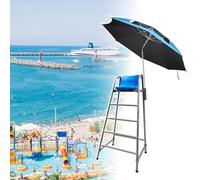 Chaise de sauvetage amovible en acier inoxydable avec parasol pour la sécurité de la plage et du parc aquatique