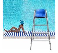 Chaise de sauvetage avec pare-soleil, piscine et plage, design avec siège et échelle, sans danger pour les sauveteurs