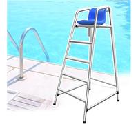 Chaise de sauvetage de piscine de luxe en acier inoxydable avec siège, crochet et trou de pare-soleil pour la sécurité du parc aquatique