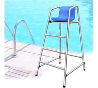 Chaise de sauvetage de piscine en acier inoxydable avec siège, crochet et trou de pare-soleil pour la sécurité du parc aquatique