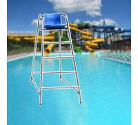 Chaise de sauvetage pour parc aquatique et piscine - Siège d'observation en acier inoxydable, support d'arbitre durable pour compétitions d'intérieur/extérieur, sécurité et confort