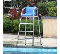Chaise de sauvetage robuste capacité de 300 kg, tour d'observation en acier inoxydable avec siège pour piscine, plage, volley-ball, basket-ball et jeux de water-polo