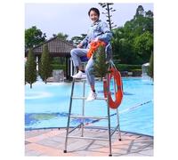 Chaise de sauvetage robuste en acier inoxydable, plate-forme d'observation durable pour la piscine, la plage et la sécurité de compétition
