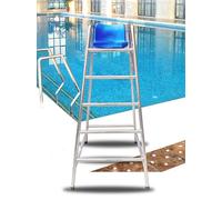 Chaise de sauveteur de piscine commerciale - Équipement de sauvetage durable intérieur/extérieur - Chaise d'observation au bord de la piscine, tabouret d'arbitre pour la sécurité de la plage et de la