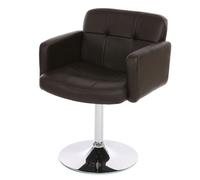 Chaise Mendler Chaise de séjour Orlando, pivotante, similicuir marron