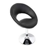 Chaise de séjour Palerme, salle à manger, simili-cuir noir