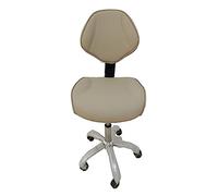 Chaise de selle dentaire ergonomique avec support dorsal - Chaise de salon roulant pour stylistes et tatoueurs, hauteur réglable confortable 48,3 à 61 cm