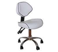 Chaise de selle dentaire ergonomique avec support dorsal - Chaise de salon roulant pour stylistes et tatoueurs, hauteur réglable confortable 48,3 à 61 cm