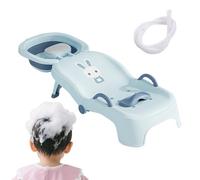 Chaise de shampoing - Siège pliable pour | inclinable réglable avec appuie-tête et rinçage, garçons et filles, salle de bain ou salon maison, âge 0-10, station de lavage portable