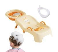 Chaise De Shampooing Pour Bébés Et Jeunes | Fauteuil Reclinable De Shampooing Pliable | Appui-Tête Réglable pour Rinçage pour la Maison Âges 0-10 Garçons Filles Salle de Bain Salon de Coiffure