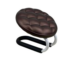 Chaise De Sol - 27,5x27,5x24cm Chaise De Méditation | Tabourets De Sol Pliants Réglables Avec Support Dorsal Pour Adultes | Salon Rembourré Portable Beige, Cuir, Bois, Éponge, Tuyau En Acier Inoxydabl