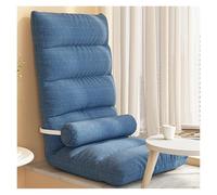 Chaise de sol avec soutien dorsal Chaise de sol confortable pour chambre à coucher avec support dorsal, chaise longue de jeu réglable pour adultes/adolescents, coussins ergonomiques(Blue,7-Grid)