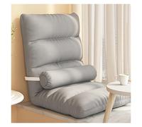 Chaise de sol avec soutien dorsal Chaise de sol confortable pour chambre à coucher avec support dorsal, chaise longue de jeu réglable pour adultes/adolescents, coussins ergonomiques(Gray,6-Grid)
