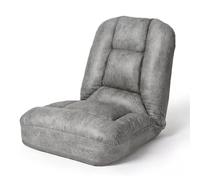 Chaise de sol avec support dorsal - Chaise de yoga et de jeu rembourrée - Coussin épais pour la méditation et la relaxation - Idéal pour la chambre à coucher et l'espace de vie