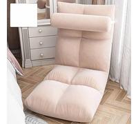 Chaise de sol avec support dorsal et oreiller - Canapé pliable confortable pour adultes, inclinable pour jeux et méditation, chaise longue polyvalente