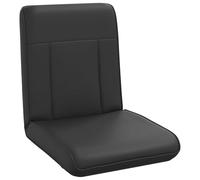 Chaise de sol en cuir synthétique noir, 50 x 73 x 60 cm, réglable, pliable, avec dossier rembourré, ergonomique, pour salon, bureau, yoga et jeux