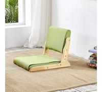 Chaise de sol japonaise avec support dorsal - Chaise pliante en bois - Canapé paresseux pour baie vitrée, méditation, lecture - Design sans pieds - Gain de place - Confort