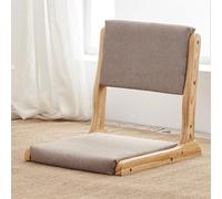 Chaise de sol japonaise sans pieds - Chaise de méditation pliable en bois avec support dorsal - Canapé paresseux pour baie vitrée, lecture, relaxation - Design peu encombrant