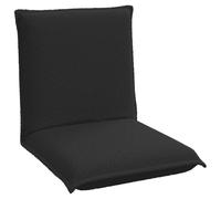 Chaise de sol noire avec housse en tissu de mouton 54 x 64 x 59 cm, dossier réglable de 90 à 180 degrés, pliable, rembourrée, ergonomique, peu encombrante, pour la lecture, le yoga, le bureau et les