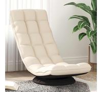Chaise de Sol Pivotante Crème Tissu Siège Salon Salle de Séjour Maison vidaXL
