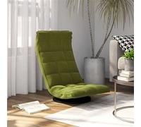Chaise de sol pivotante Vert clair Velours Vert G