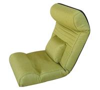 Chaise de sol pliable réglable - Chaise d'ordinateur amovible et lavable pour baie vitrée, balcon, lit simple - Solution d'assise confortable verte pour la maison et le bureau