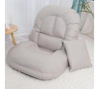 Chaise de sol pliante avec support dorsal, dossier réglable à 5 positions, chaise de salon confortable sans accoudoirs pour lire, jouer et méditer