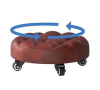 Chaise de sol pour adultes, tabouret bas avec siège roulant, chaise de sol multifonction basse hauteur, tabouret en cuir PU pour nettoyage de la maison, pique-nique en plein air, garage