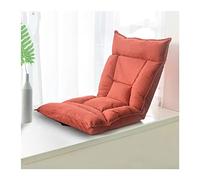 Chaise de sol réglable d'intérieur, chaise de canapé paresseux au sol, chaise longue pliante à 5 réglages d'angle, canapé inclinable rembourré pour la lecture, le jeu, la méditation (couleur : orange,