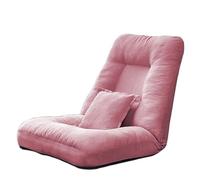 Chaise de sol réglable en mousse à mémoire de forme portable et pliable pour la lecture et les loisirs, pas de montage nécessaire, rose, dimensions : 60 x 70 x 65 cm