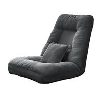 Chaise de sol réglable en mousse à mémoire de forme, siège de jeu et de lecture, pas de montage nécessaire, chaise de salon pliable, gris foncé (taille : 23,62 x 27,55 x)