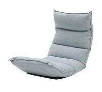 Chaise de sol réglable pour la méditation et les jeux, chaise longue pliable en coton avec housse amovible et lavable (bleu gris) - Parfaite pour la relaxation et le confort.