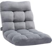Chaise de sol VEVOR Canapé pliable en mousse recyclée avec 14 positions réglables, chaise de sol multifonctionnelle avec dossier, idéale pour dormir & lire, chaise de sol gaming pour enfants, gris