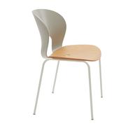Ø Chaise de Table à Manger Peint Blanc/Chêne laqué/Gris