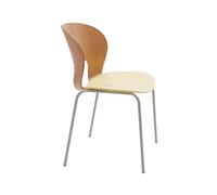 Ø Chaise de Table à Manger Soleil pâle/Chêne laqué/Gris