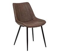 Atmosphera Chaise Olwen Marron Effet Cuir