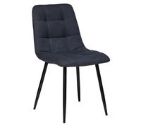 Chaise De Table En Tissu Sirac Gris Ardoise - Atmosphera