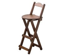Chaise de Tabouret Pliable en Bambou avec Dossier et Repose-Pieds Chaise de Bar Portable pour la Maison de Cuisine Pub Pub Party Hauteur de siège réglable 61,5 cm / 74 cm d'espace Économie sans