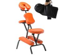 Chaise de Tatouage, Table de Massage Portable avec Housse de Transport en Tissu Oxford Gratuite, Canapé de Massage, Canapé de Beauté, Lit de Beauté Réglable, Lit pour Cils, Salon de Spa Et Bea Orange