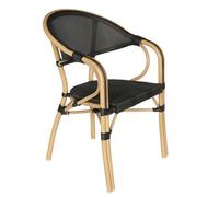 Oviala Chaise de terrasse empilable bistrot Parisien Noire