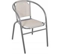 Chaise de terrasse grise avec dossier