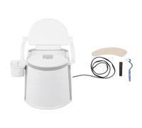 Chaise de toilette de chevet, accoudoirs détachables, empêche le glissement, forte charge, chaise de toilette Portable, gris