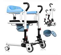 Chaise De Transfert Adulte Fauteuil élévateur pour patients à domicile, fauteuil de douche léger à siège divisé, fauteuil de transfert 4 en 1 pour personnes âgées handicapées