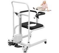 Chaise de transfert électrique pour un usage domestique, élévateur portable pour patient avec siège divisé à 180°, idéal pour les personnes âgées et handicapées