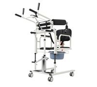 Chaise De Transfert Hydraulique Pour Patient La Maison Portable Fauteuil Roulant avec Siège Divisé À 180° Machine De Transfert pour Personnes Âgées et Handicapées