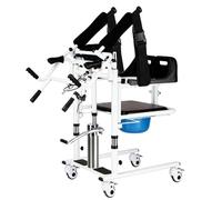 Chaise de transfert hydraulique pour patient, ouverture à 180 °, fauteuil roulant d'allaitement réglable pour personnes âgées, capacité de 150 kg, noir